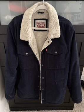 Levi’s Navy blue Corduroy Sherpa lined jacket